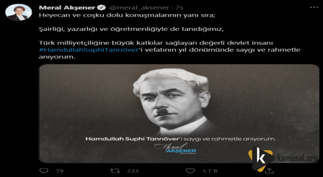 AKŞENER Hamdullah Suphi'yi Anıyor