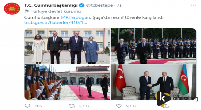 Erdoğan Şuşa'da