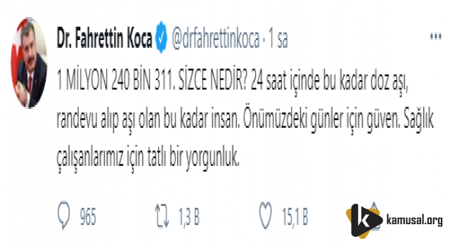 Fahrettin Koca ''GÜVEN'' Dedi