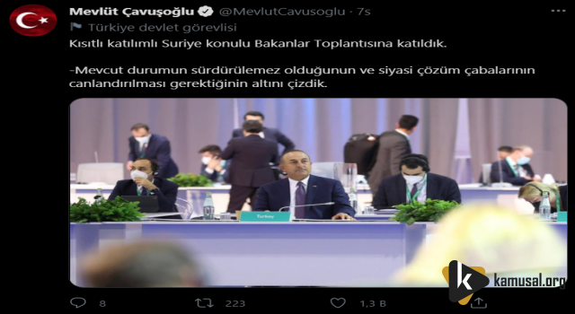 Suriye Konulu Bakanlar Toplantısı Gerçekleşti