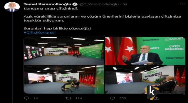 Temel Karamollaoğlu Çiftçilerle İlgili Konferans Yaptı