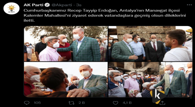 Erdoğan'dan Manavgat Ziyareti