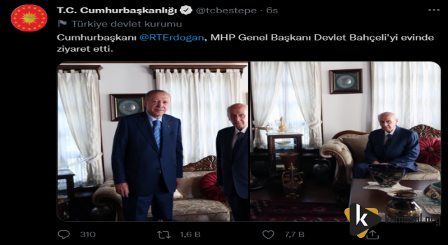 Erdoğan'dan Bahçeliye Sürpriz Ziyaret!