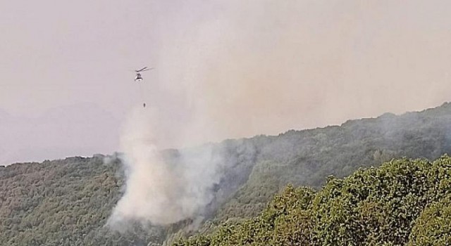 Tunceli’de hava güçleriyle yangına müdahale sürüyor