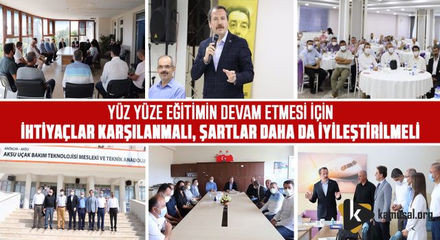 Yalçın; Yüz Yüze Eğitimin Devamı İçin İhtiyaçlar Karşılanmalı!