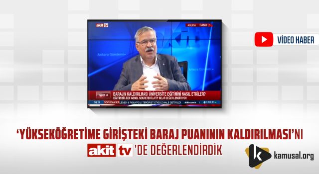 Latif Selvi, Akit TV’de Eğitim Gündemine İlişkin Açıklamalarda Bulundu.