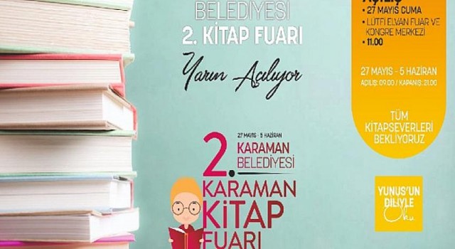 Karaman Kitap Fuarı Yarın Açılıyor