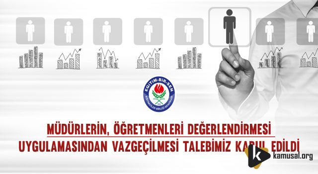 Müdürlerin, Öğretmenleri Değerlendirmesi Uygulamasından Vazgeçilmesi Talebimiz Kabul Edildi