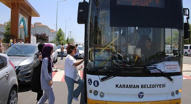 Karaman Belediyesi’nden Sınava Girecek Öğrencilere Ulaşım Desteği