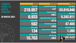 30 Mayıs Covid-19 tablosu açıklandı