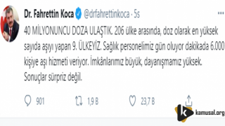 40 Milyonuncu Doza Ulaştık