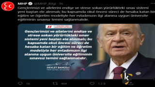 Bahçeli'den Sınav Sistemine Eleştri