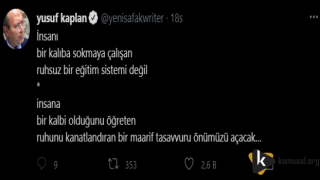 Kaplan'dan Eğitim Sistemine Eleştiri