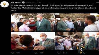 Erdoğan'dan Manavgat Ziyareti