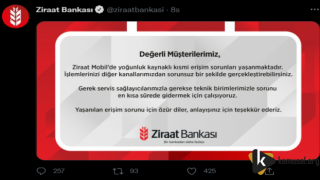 Ziraat Bankası'nın uygulaması çöktü