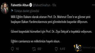 Altun'dan Özer'e Tebrik