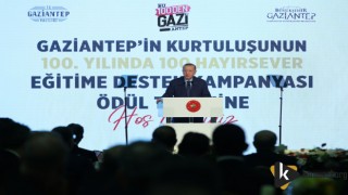 Erdoğan, “Gaziantep’te Eğitime Destek Kampanyası Ödül Töreni’ne katıldı