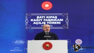 Erdoğan, Batı Kipaş Kâğıt Fabrikası’nın Açılışını Yaptı