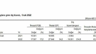 Dış Ticaret İstatistikleri, Ocak 2022