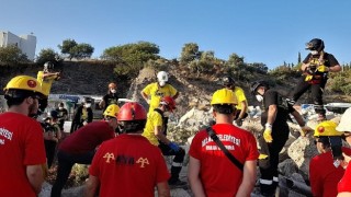 Milas belediyesi arama kurtarma ekibi eğitimlerine devam ediyor 